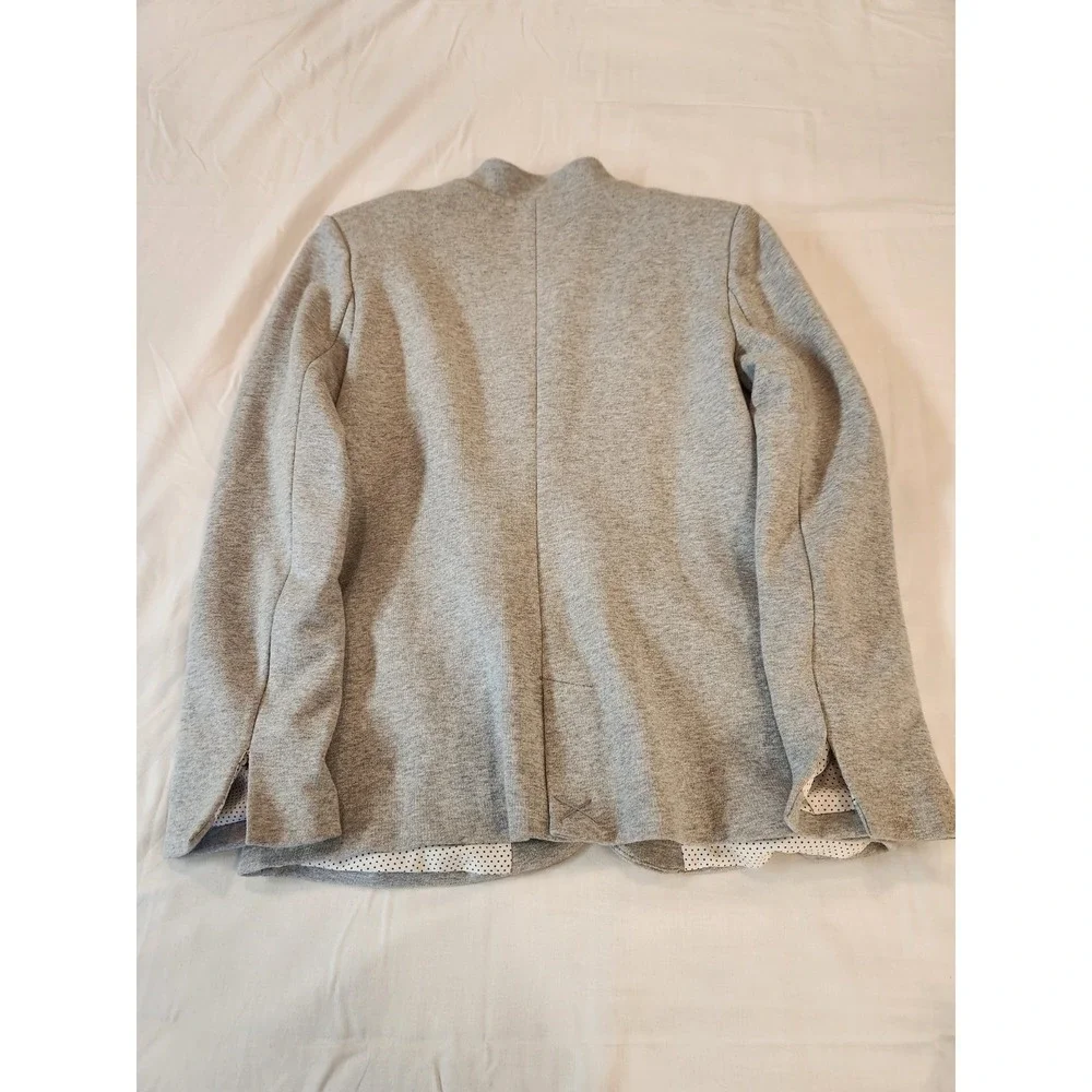 NEW Gibson Women Heather Grey Jersey Knit Blazer Size L Office Work Career Cozy - Picture 11 of 11
